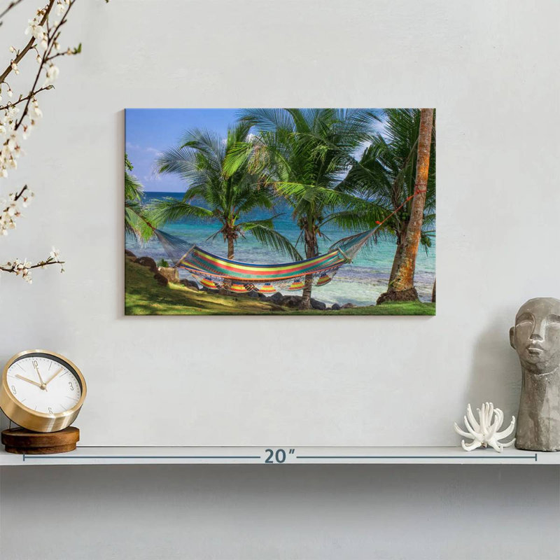 Gillard, plage tropicale du Nicaragua, H 8 po x l 12 po