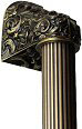 Kings Road Acanthus 8" Center to Center Appliance Pull, Antique Brass, 8''
