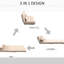 Chaise de lit pliante convertible, avec éléments réglables, 2 coussins, beige, produit peu encombrant et chaise pratique, meubles de canapé, pour de multiples activités