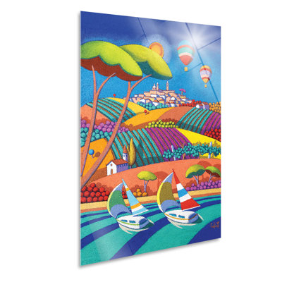 Landscape Sea And Hills by Stefano Calisti - No Frame Painting