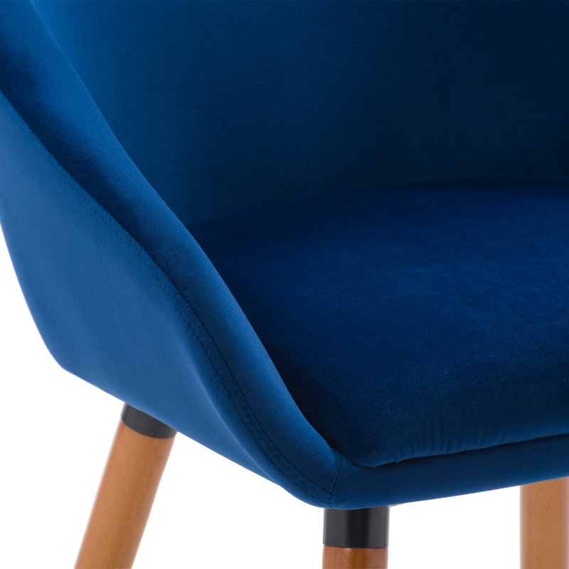 Chaise avec accoudoirs, Bleu marine