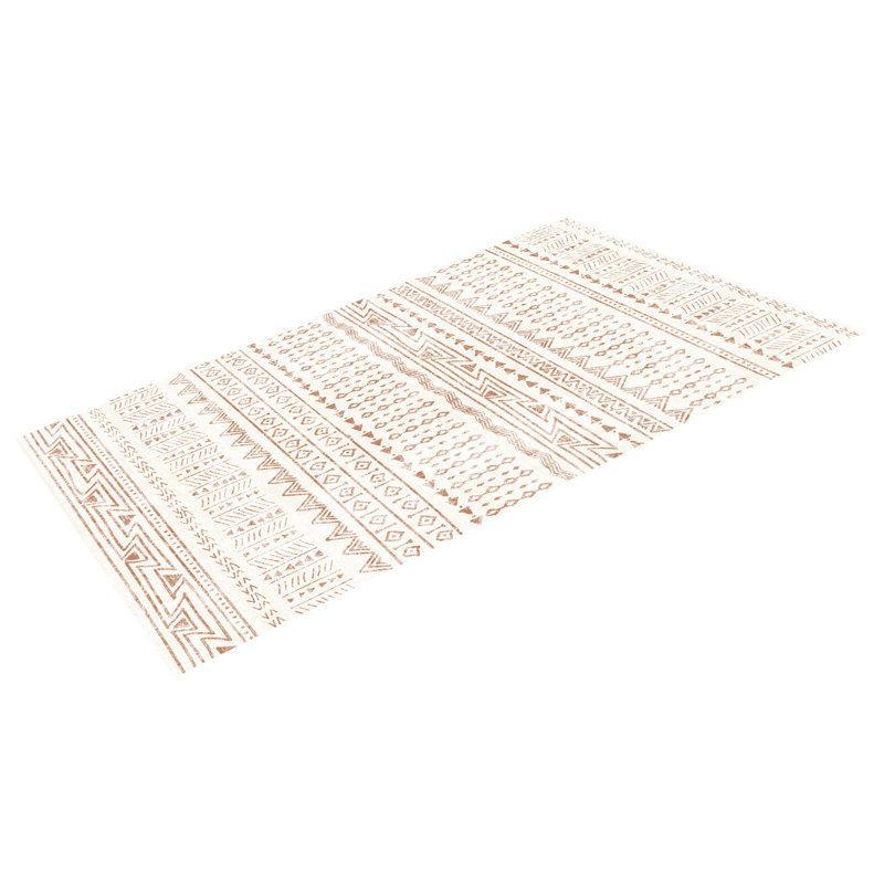 Large Area Rug 6 x 9 ft Anti-Skid and Tear-Resistant Floor Mat Modern Beige, Rectangle 5' x 7'