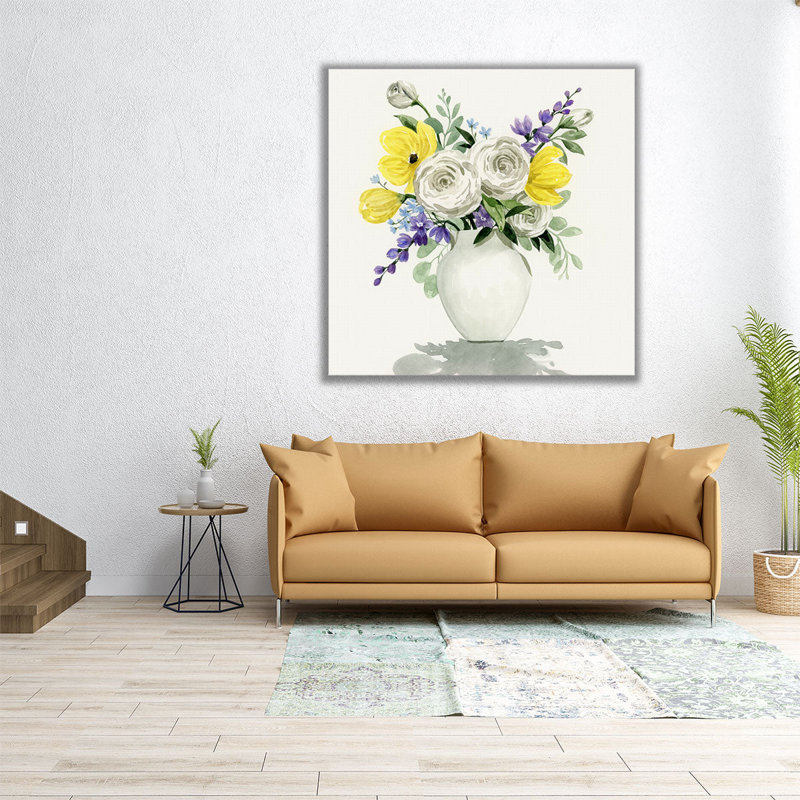 Bouquet Shadows I - reproduction d'art sur toile, H 24 po x l 24 po