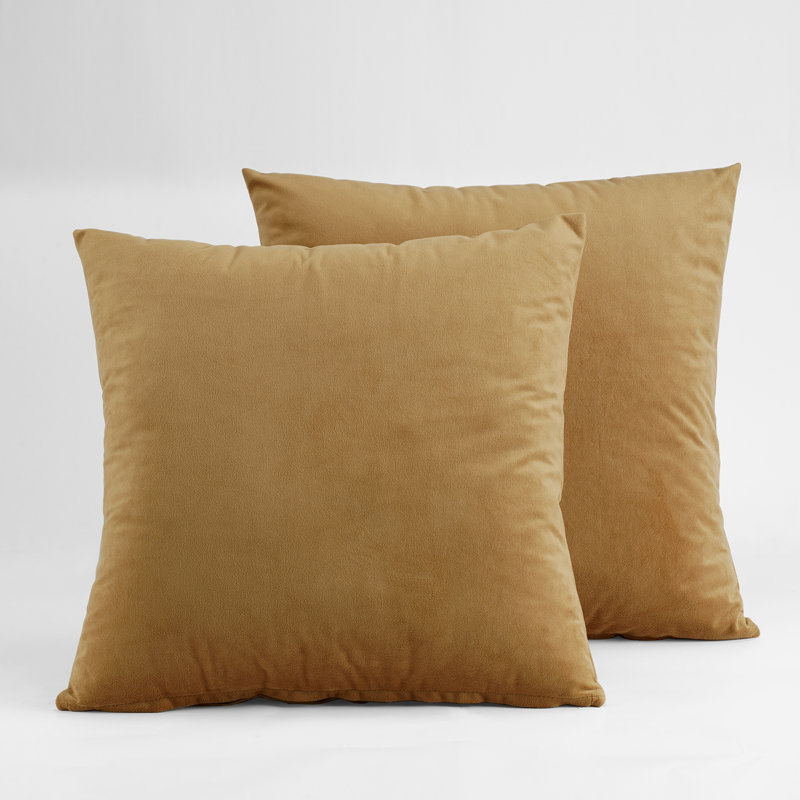  Housses de coussin Signature en velours - Housses de coussin décoratives, Ambre doré
