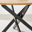 Hadlow Veneer & Metal Round Dining Table With Arvey Oak Veneer Chairs - Modern Statement Design-662399290-662399291