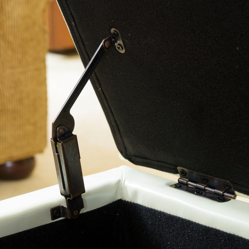 Cuir retravaillé avec grande capacité de rangement pour coussins et couvertures de couleur neutre