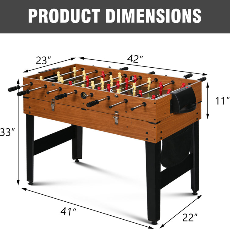 SunnyDaze Decor 23.75'' L 5 Game Conversion-Top Multi Game Table