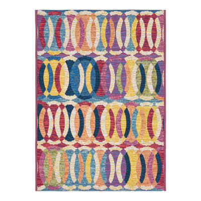 Keazia Washable Geometric Indoor / Outdoor Rug