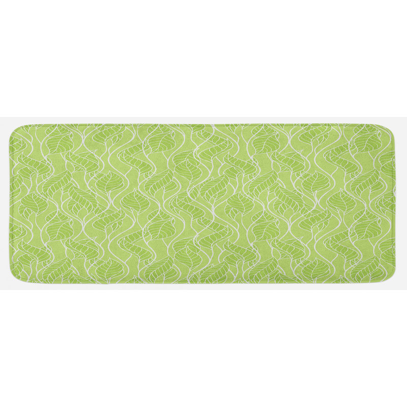 Tapis de cuisine à feuilles