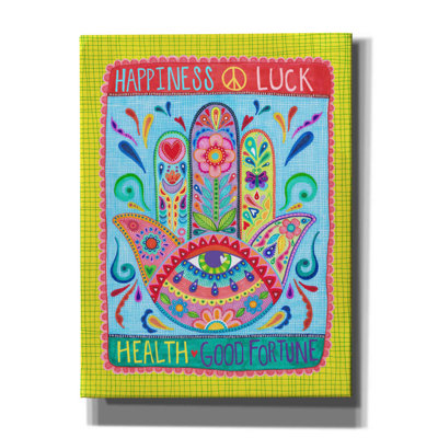 «Hamsa Of Happiness» par Hello Angel, reproduction sur toile tendue