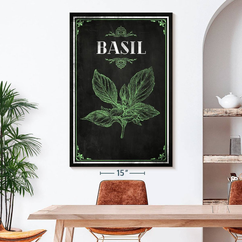 " Fresh Basil " Print, 51" H x 34" W x 1.25" D