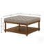 Grande table basse avec repose-pieds carré rembourré en lin capitonné avec tablette en bois massif, parfaite pour un usage domestique et commercial-1646493458-1646493459