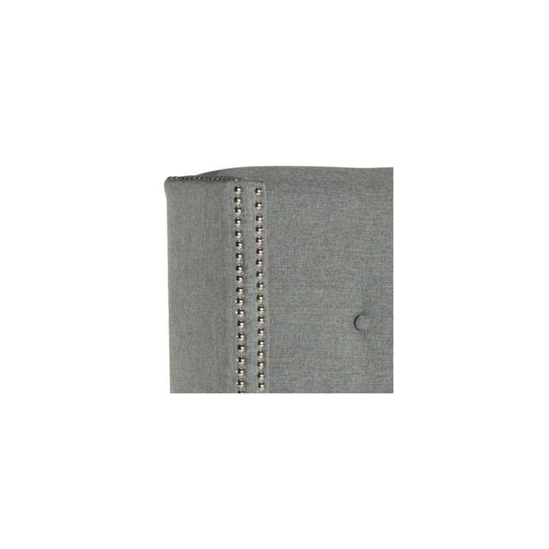 Burch Upholstered Headboard, Twin, Linen Gray