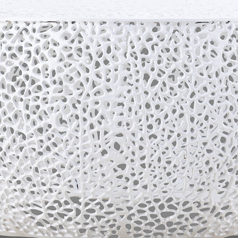 Table basse en aluminium Kawanna, Blanc