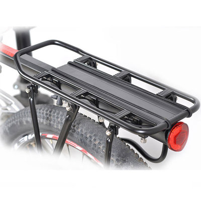 Bike Alloy Rear Rack Cargo Carrier Rack Universal Rear Mount(Black)