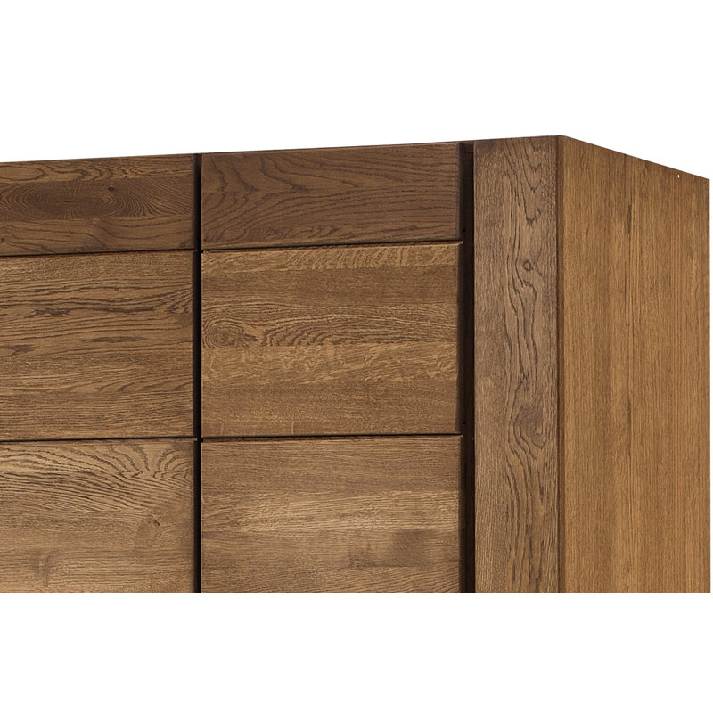 VELVET Solid and Manufactured Oak Wood 2-Door Wardrobe