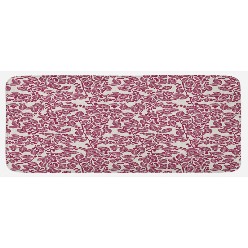 Tapis de cuisine à feuilles