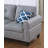 Gray Faux Leather L - Shaped Sectional With Storage Ottoman