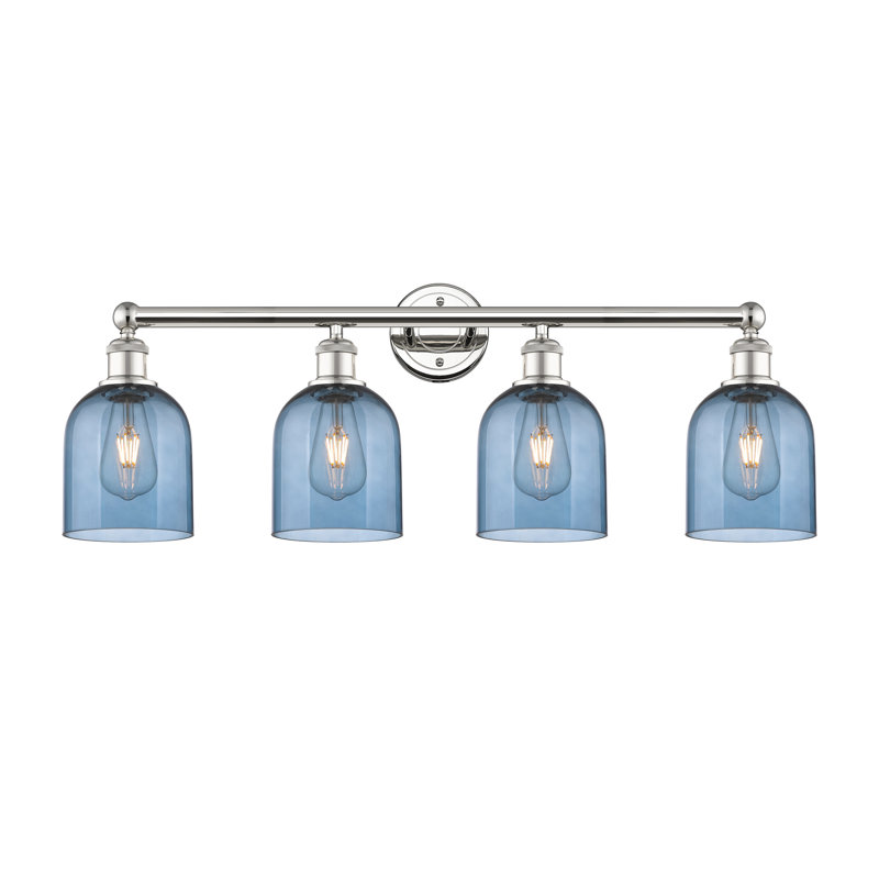 Odaniel 4 - Light Dimmable Vanity Light, Princess Blue, Polished Nickel