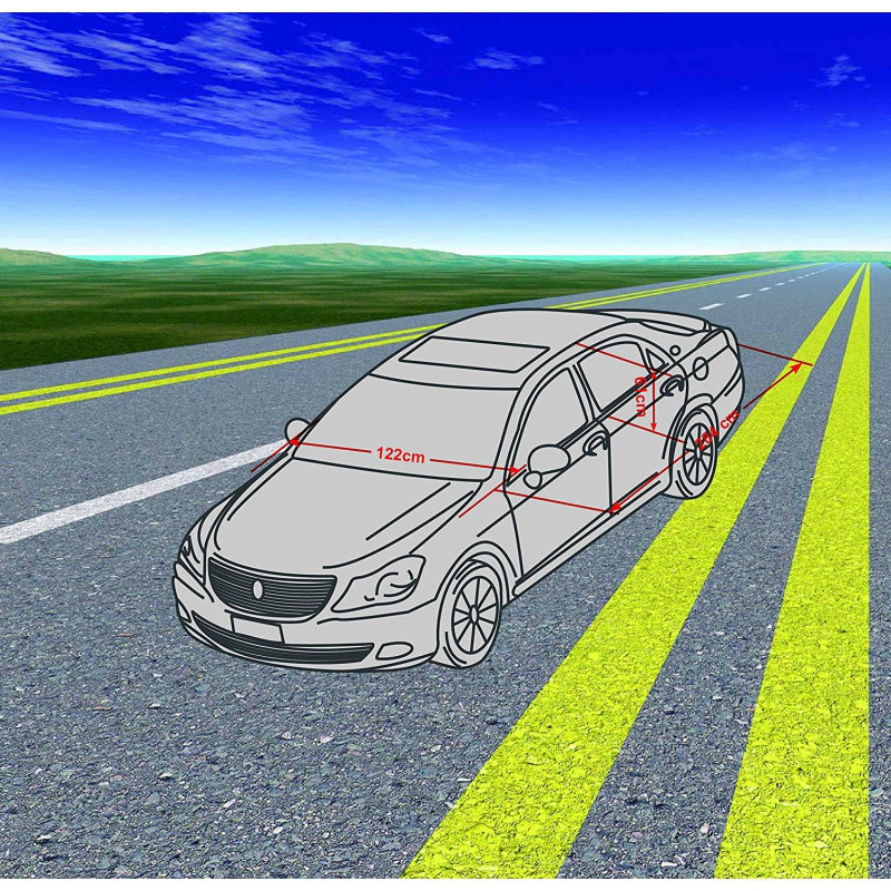 Tie Automobile Cover By ALEKO, 24" H x 84" W x 111.8" D