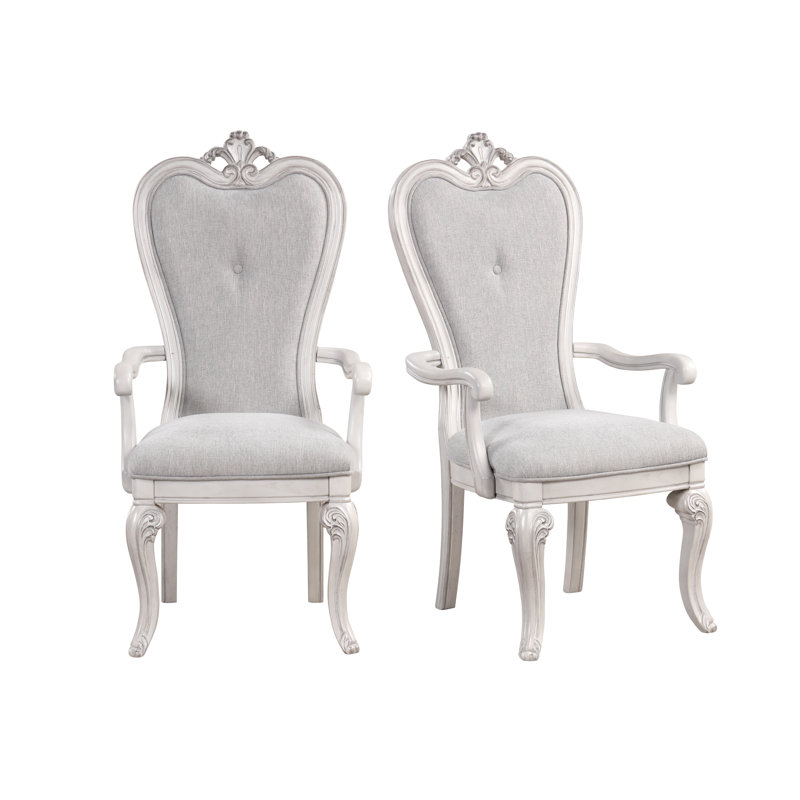 Cambria Hills 20'' H Tufted Upholstered Armchair, Mist Gray/Gray Frame