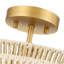 16 po Plafonnier semi-encastré en corde tissée 2 lumières Bohemian-145417230