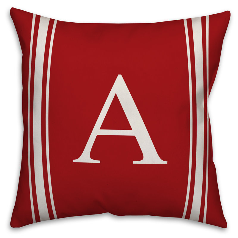 Striped Throw Pillow, A, Red