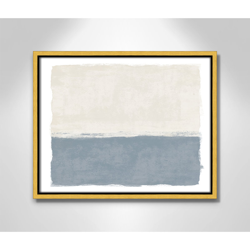 «Coastal Dreams II - Landscape Version Print» par Natalie Carpentieri, Toile avec cadre, L 15,5 po x H 12,5 po, Flotteur doré
