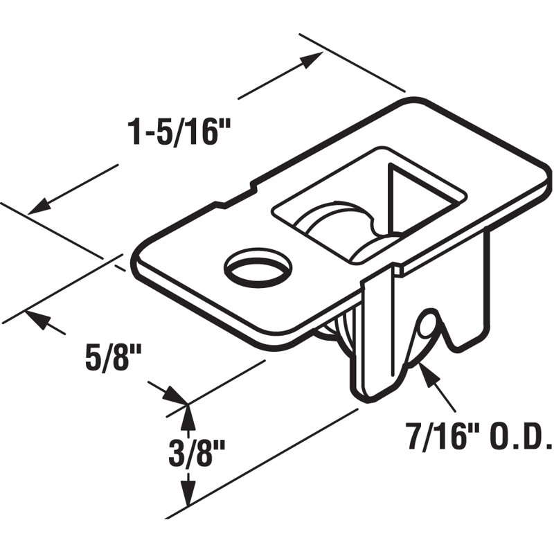 Prime-Line Roller Assembly, 7/16 in. Steel, Concave