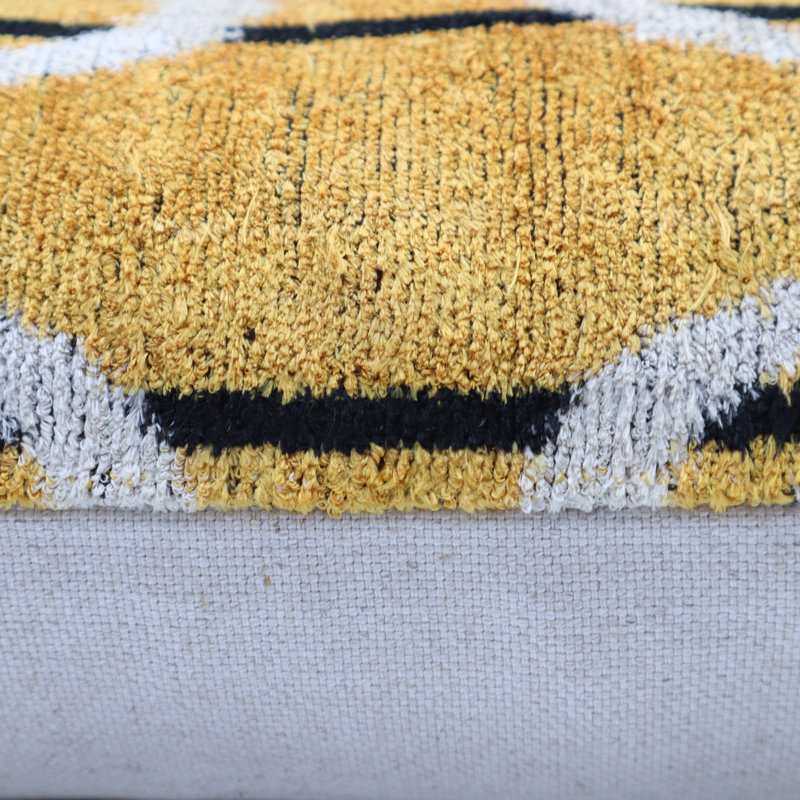 Housse de coussin décorative faite à la main de luxe et insert en plumes de canard de qualité supérieure
