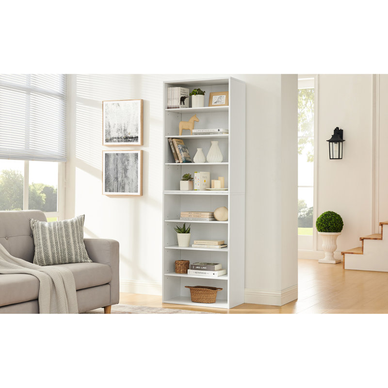 Unité de rangement pour CD, conception à double couche, étagère réglable à 8 cubes, amovible, construction, unité de support de tablette de 25 lb avec 6 tablettes, détachable en deux armoires, convenant à la vie