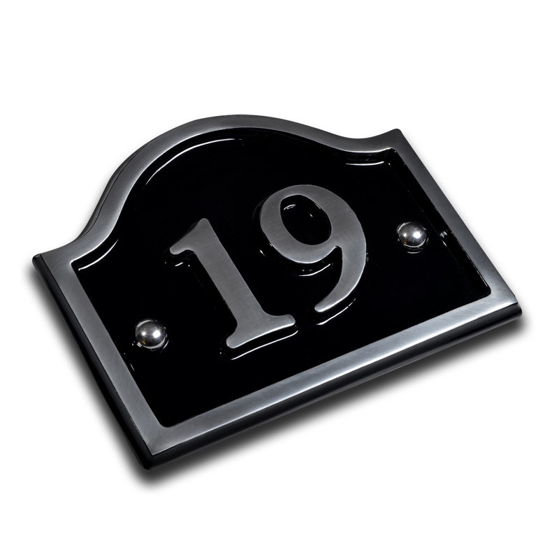 Jaclynn 11.5cm H Reflective Metal House Number, 19