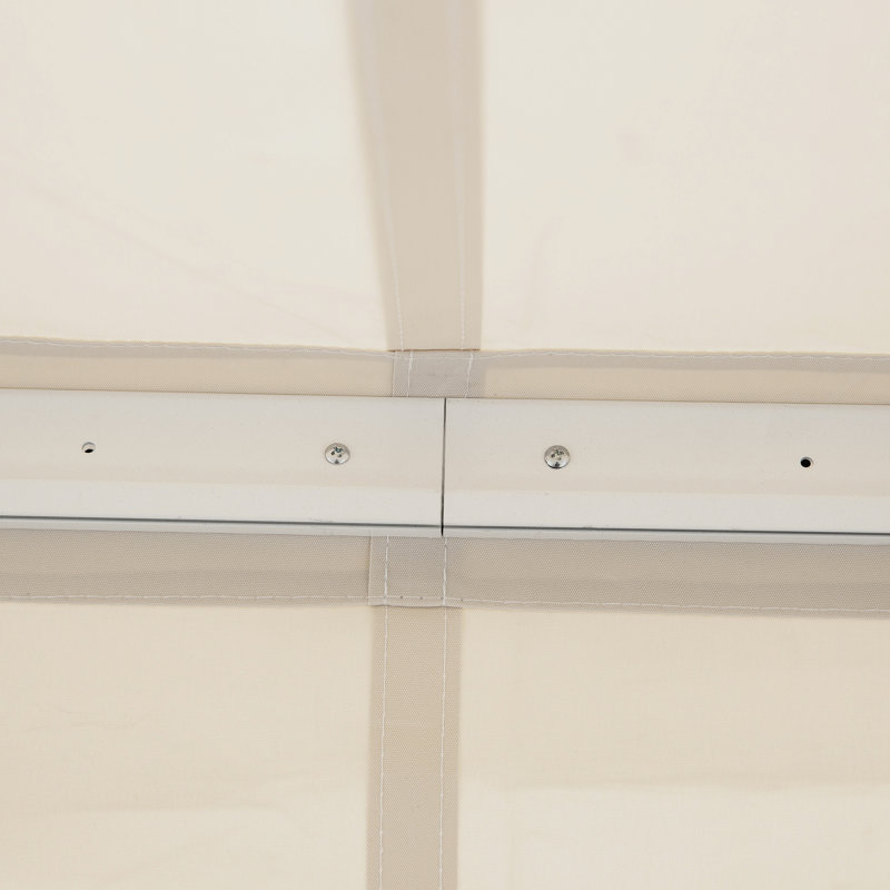 Auvent de terrasse rétractable 8X7, beige - Pare-soleil manuel pour terrasse, réglable pour garder la lumière du soleil et réduire la chaleur Blocs de soleil de 8 pi x 7 pi, structure réglable et stable