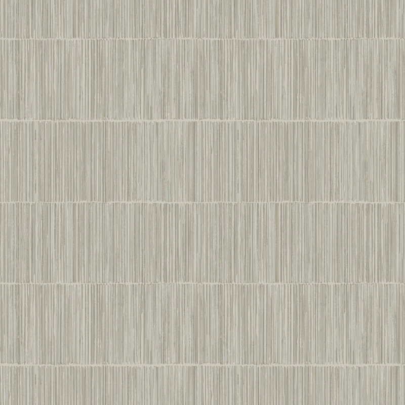 Nicely Collection Geometric Bamboo Stripe 10.05m x 53cm Wallpaper Roll, Beige