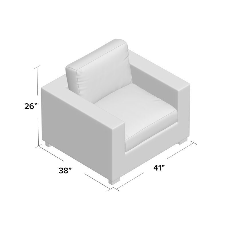 Chaise de patio avec coussins Montecito, Toile bleu marine Sunbrella®
