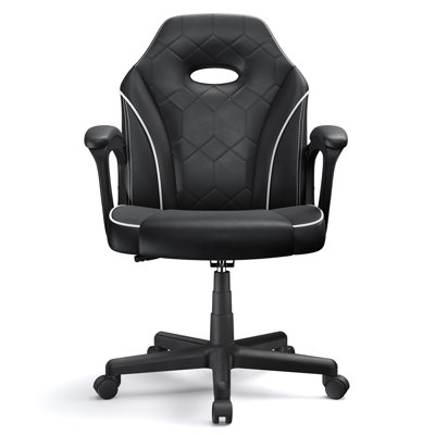 Office Chair Small Version, Ergonomic Chair, Foam Backrest, 360° Swivel & Adjustable Height, Nylon Base With Smooth-glide Wheels, Supports Up To 300 L by Brayden Studio