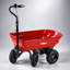 Chariot de jardin électrique puissant de 24 V et 180 W, d'une capacité de 75 L et d'une charge maximale de 120 kg, idéal pour les travaux extérieurs intensifs.