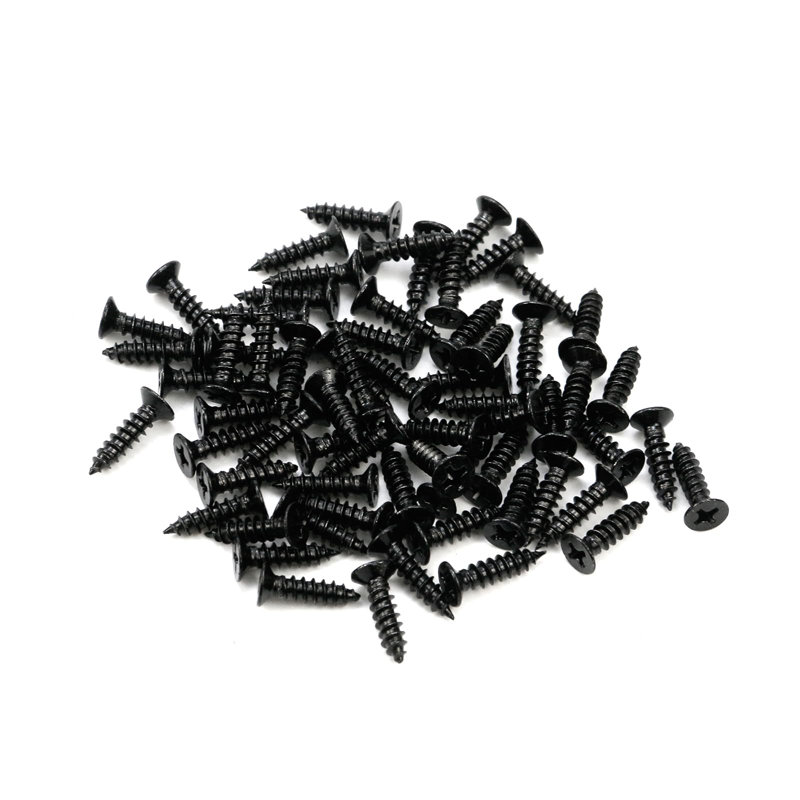 10-Pack Straight Bracket Angle Brackets With Screws, Black, 0.1" H x 6.2" W x 0.79" D