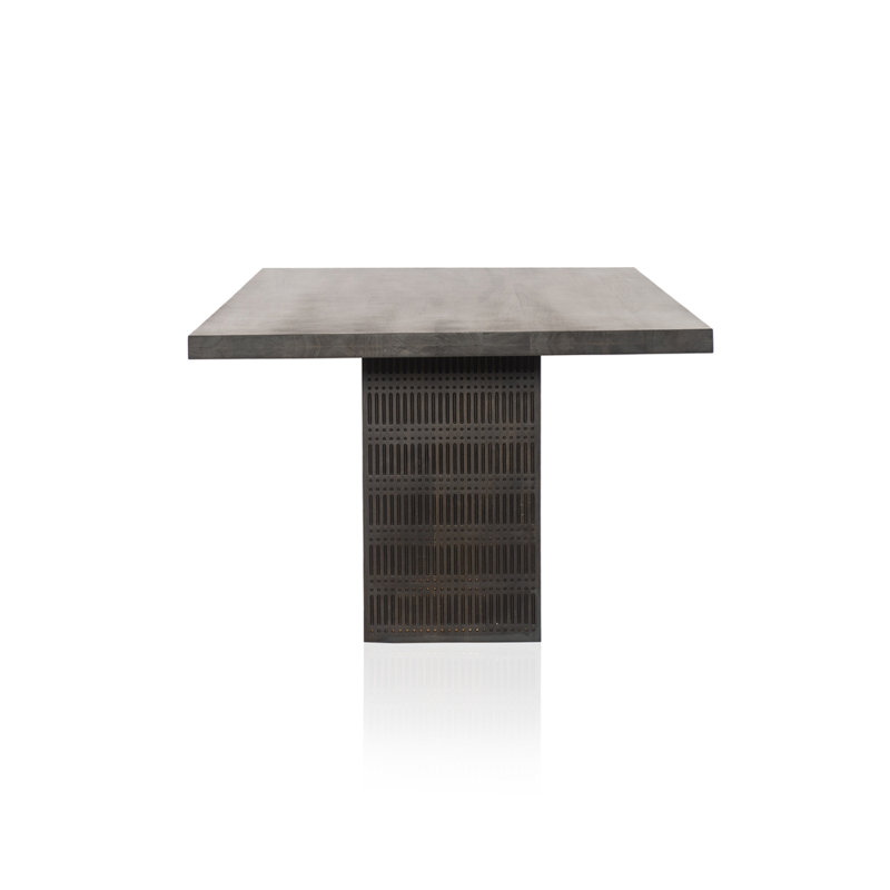 Kelby Solid Wood Dining Table, Vintage Brown