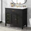 Meuble-lavabo moderne de 36 pouces avec lavabo, panneau de fibres à densité moyenne durable, rangement spacieux et design élégant pour tout décor