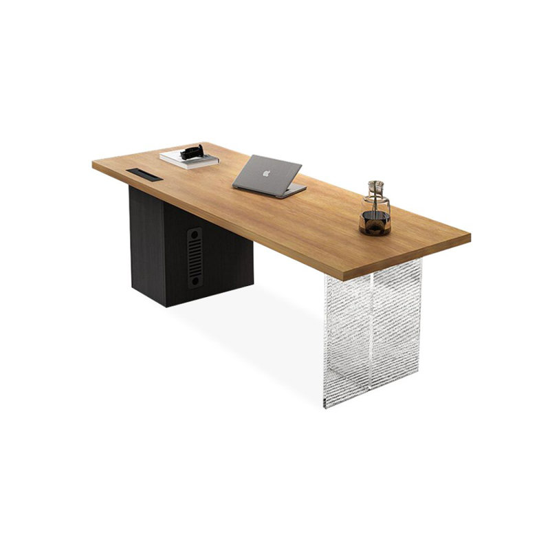 Bureau et bibliothèque intégrés modernes et simples, Noir, H 29,53 po x l 70,87 po x P 27,56 po