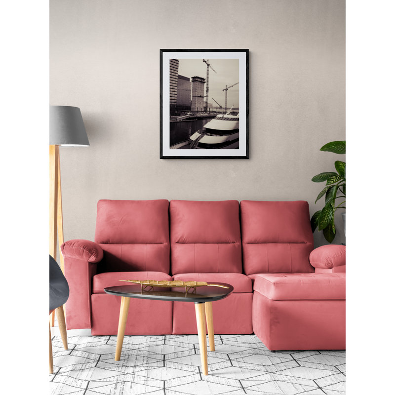 Boston Harbor Print by Alan Scherer, Black Framed Paper, 30" H x 24" W