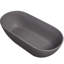 Spacieuse, autoportante, 63 po, baignoire de trempage, gris mat, surface solide, trop-plein, bonde escamotable, conception 63 po, couleur grise, bonde escamotable