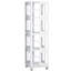 4 tablettes rotatives toutes pivotantes, 360 roulettes, construction, finition blanche, assemblage facile, grande utilisation de l'espace blanc, étagères spacieuses, avantage rapide-120632354
