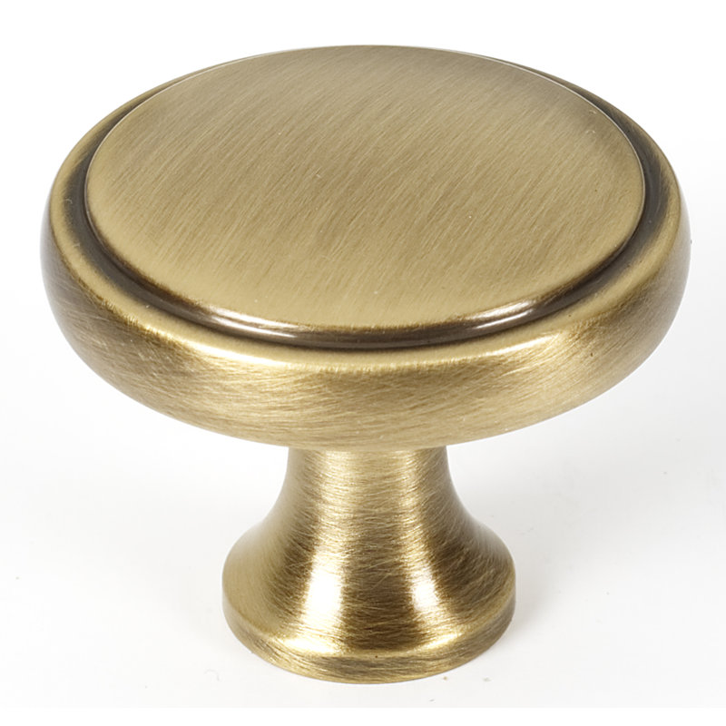 Mushroom Knob, 1.25" H x 1.5" W x 1.5" D, Antique English