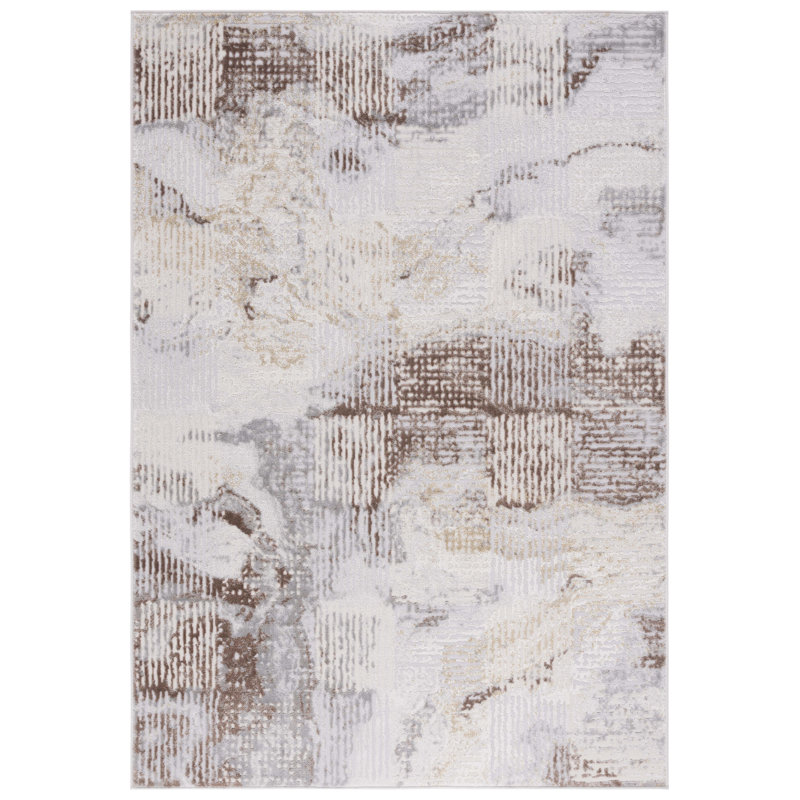 Tapis beige / brun Palma 350, Rectangle 5 pi 3 po x 7 pi 6 po