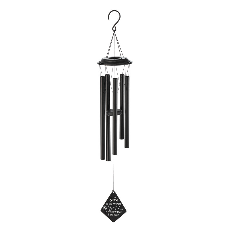 Carillon métallique 38 po H noir