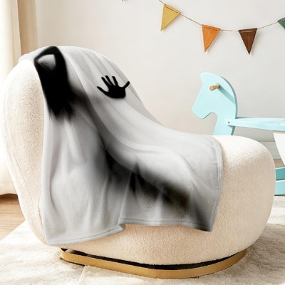 Clear Ultra Soft Flannel Fleece Throw Blanket,Woman behind Curtain Sexy Single-Sided Print