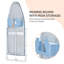 Wall Mounted Ironing Board With Iron Holder, Compact Ironing Board For Small Spaces, Foldable Iron Stand Heat Resistant Cover, Blue