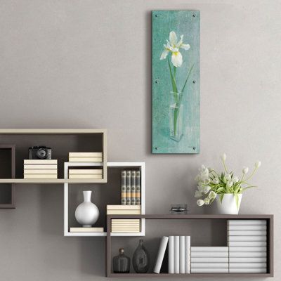 «Iris On Blue» par Danhui Nai, art mural en verre acrylique